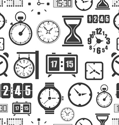 Different slyles of clock seamless background Different slyles of clock seamless background vector image