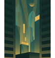 Big night city background vector image