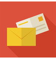 Flat Business Office Mail Envelope with long Flat Business Office Mail Envelope with long vector image