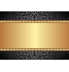 Black and gold background vector image