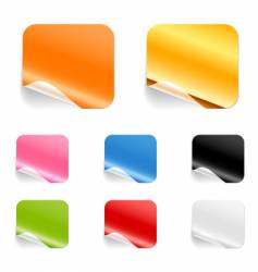 Square stickers vector image
