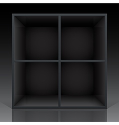 Shelf black vector image