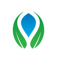 Abstract leaf water ecology logo image vector image