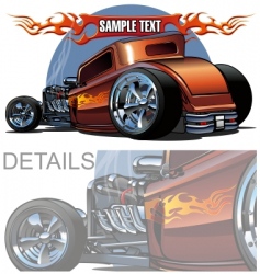 Cartoon hotrod vector image
