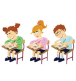Cartoon students vector image