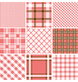 Set of plaid patterns vector image