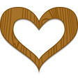 Wooden heart Wooden heart vector image