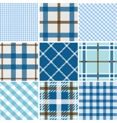 Set of plaid patterns vector image