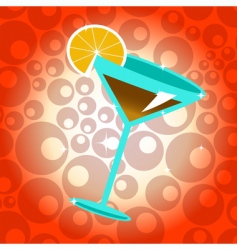 Cocktail with lemon vector image