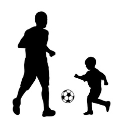 Soccer player silhouette vector image