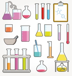 Chemical test tubes vector image