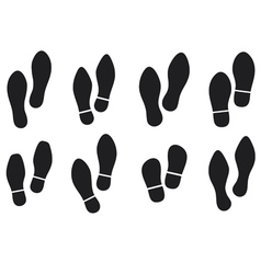 The collection of a imprint soles shoes vector image