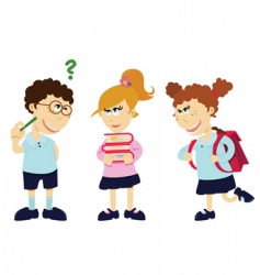 Cartoon students vector image