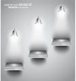 Shelf with spotlights vector image