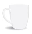 White mug on white background vector image