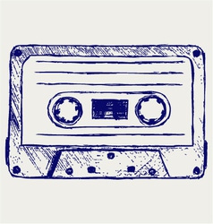 Audio cassette vector image