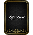 Gift card black 1 vector image