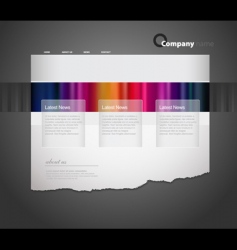 Website template with stripes vector image