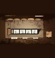 Vintage portfolio website vector image