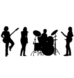 Singing band vector image