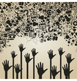 Hand a science vector image