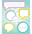 Paper clouds and speech bubbles vector image