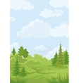 Landscape summer forest vector image