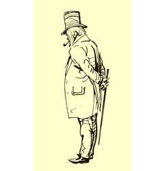 Old gentleman vector image