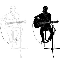 Music silhouettes Royalty Free Vector Image - VectorStock