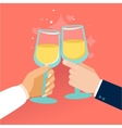 Valentine day greeting card in flat style Valentine day greeting card in flat style vector image