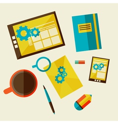 Web design development workflow vector image