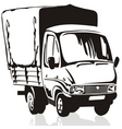 Cartoon cargo truck vector image
