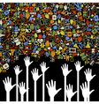 Hand medicine vector image