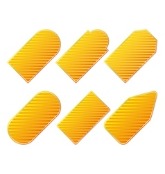 Yellow price tags vector image