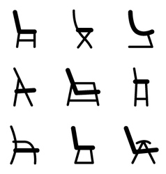 Chair icons vector image