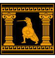 Fantasy warrior with with columns fourth variant vector image