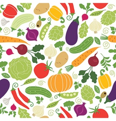 Seamless pattern with Vegetables vector image