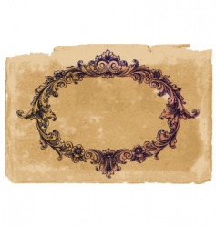 Victorian frame on vintage paper vector image