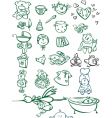 Baby sketches vector image