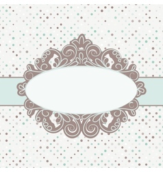 Vintage polka dot card vector image