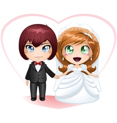 Bride And Groom Getting Married 2 vector image