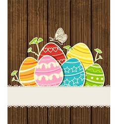 Background easter eggs vector image