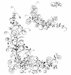 Floral elements vector image
