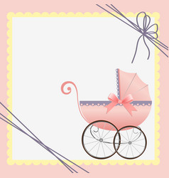 Cute template for baby card vector image