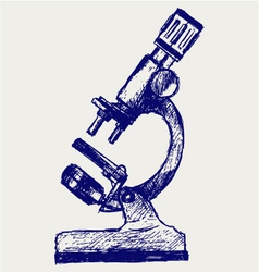 Microscope sketch vector image