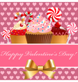 Valentine day pastry and sweets vector image