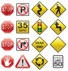 Road signs vector image