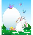Easter bunny painting easter eggs vector image