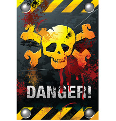 Grunge skull vector image