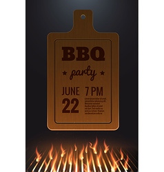 Bbq fire grille eps 10 vector image